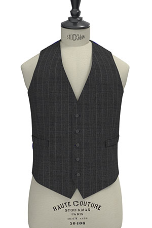 BASIC STRECH ライトグレーストライプ(103187)