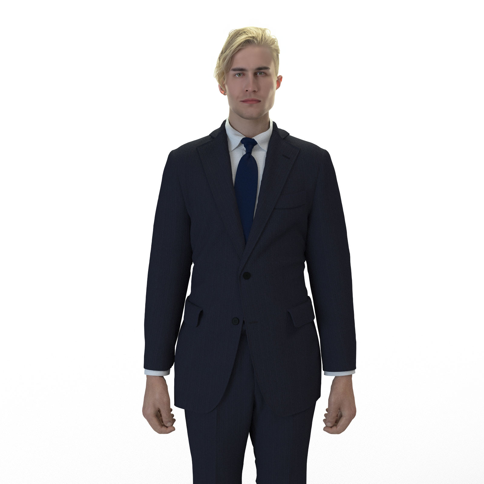 オーダースーツ Zegna TROFEO ネイビー シャドーストライプ(PN